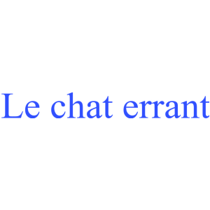 LE CHAT ERRANT