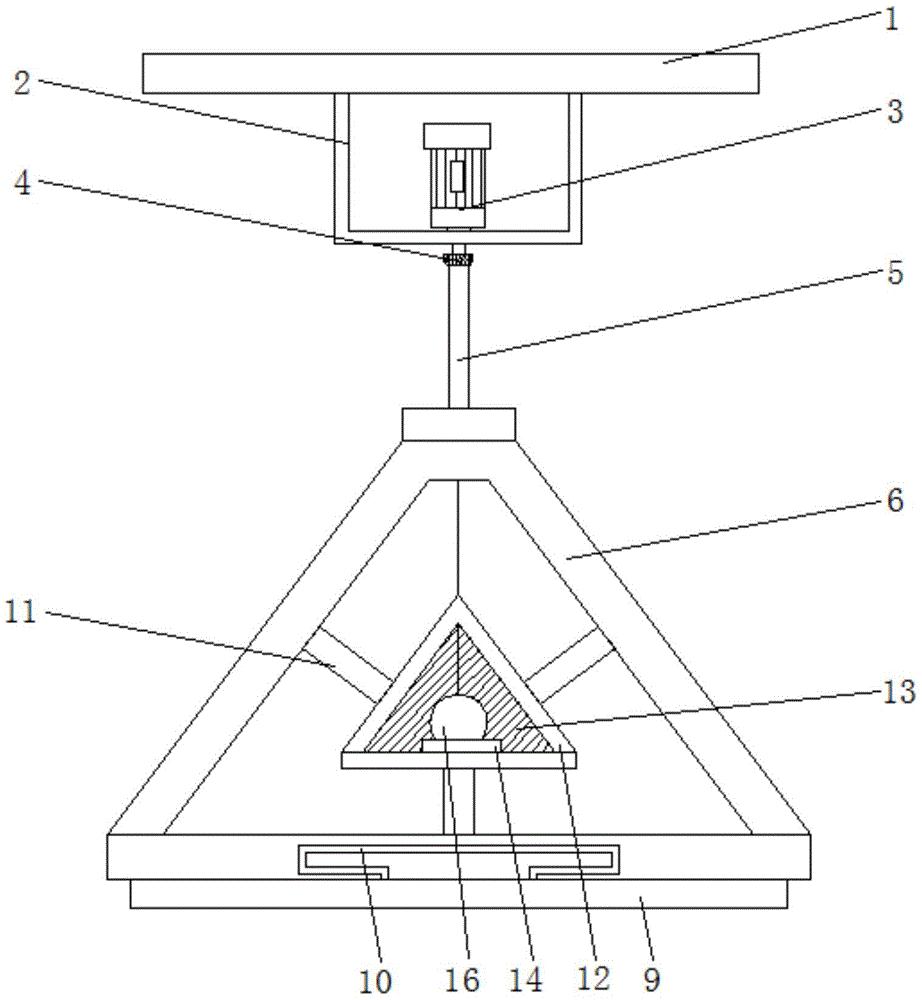 一种LED灯用可进行旋转的三角灯具-专利