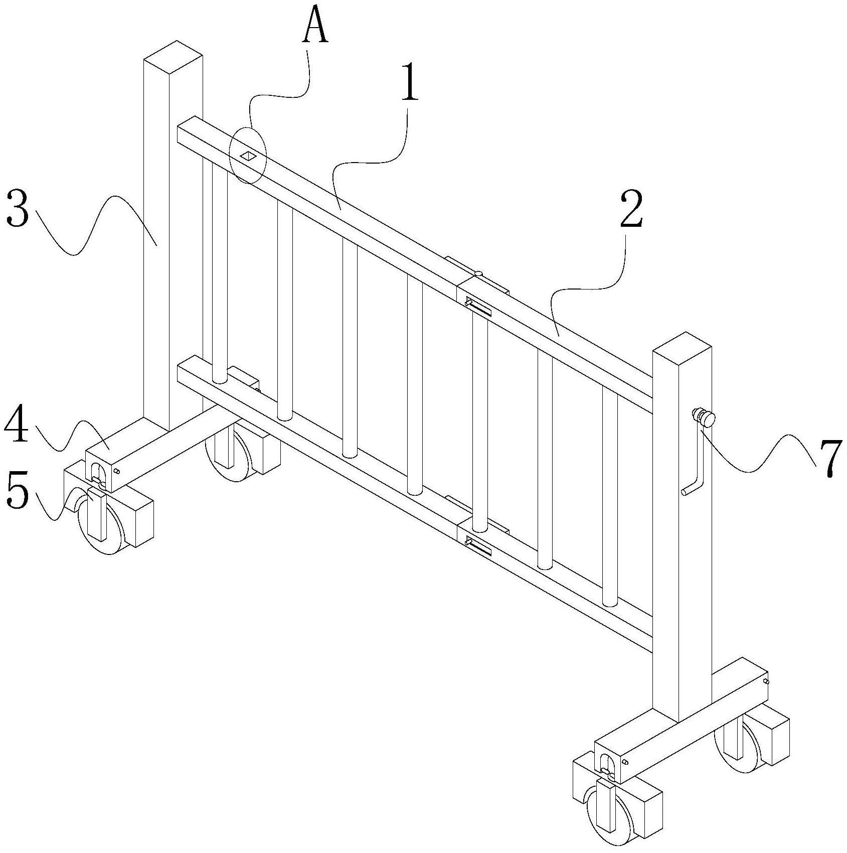 一种折叠建筑施工用防护栏-专利