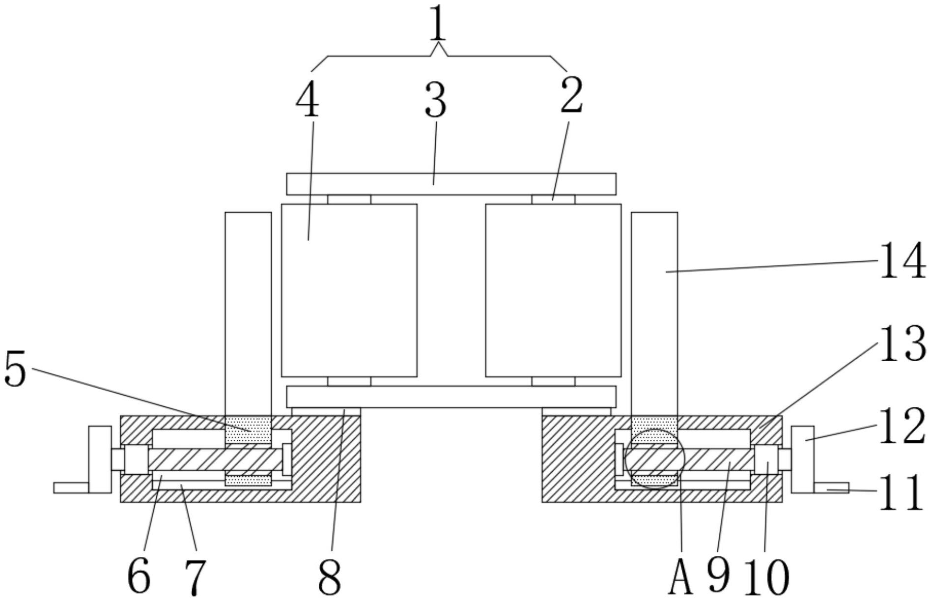 一种大型变压器器身铁轭垫块的定位结构-专利