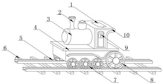 一种带有轨道的儿童木制小火车-专利