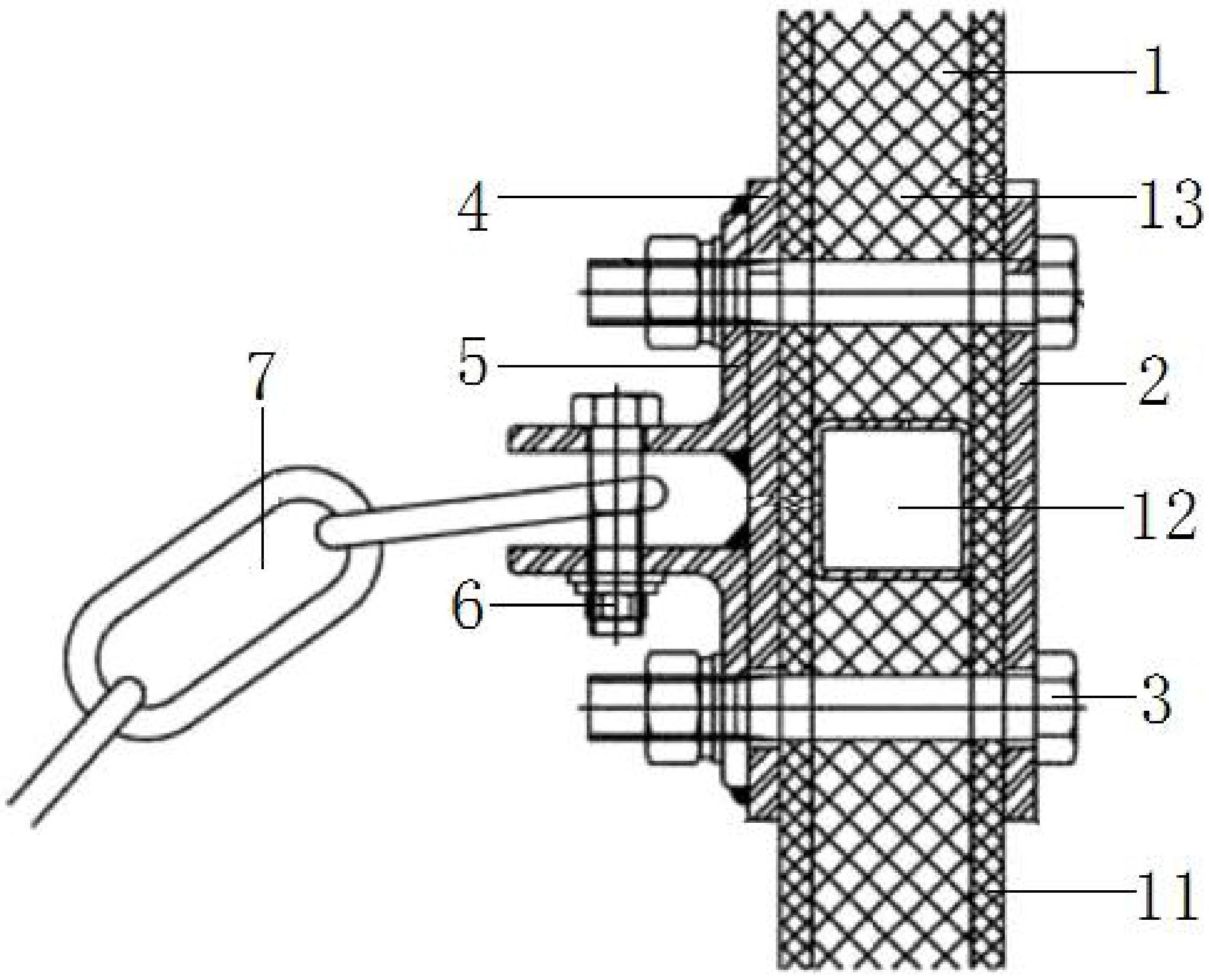 一种隧道防护门防脱链安装节点结构-专利