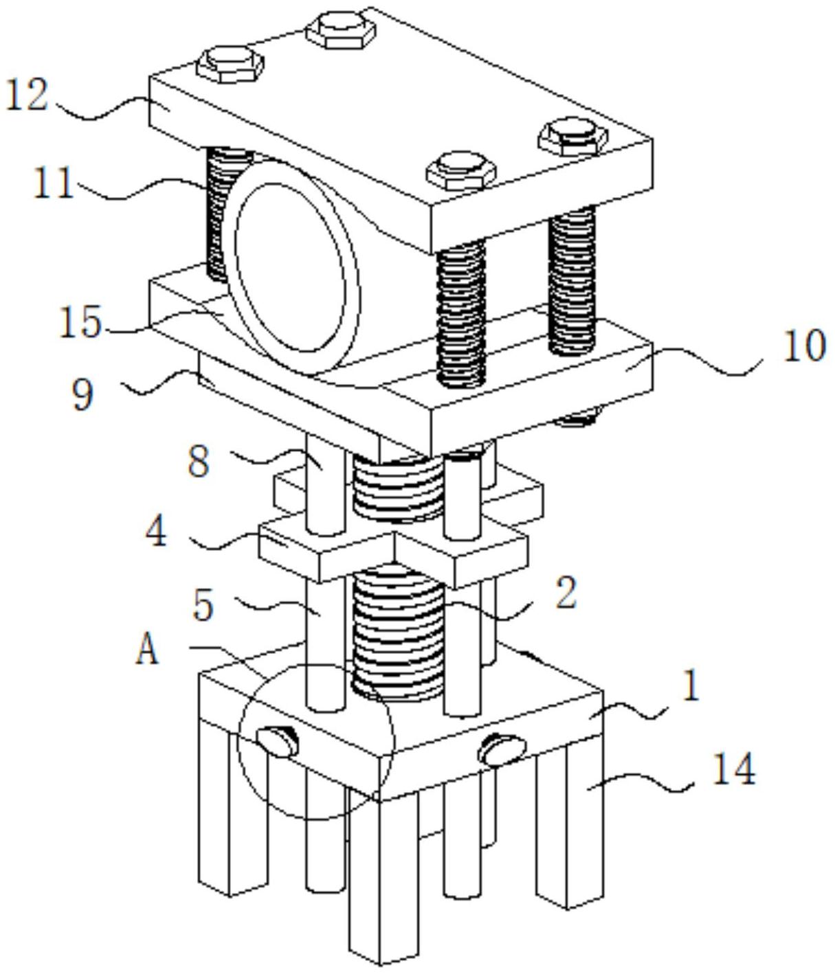 一种调节高度水利管道支撑架-专利