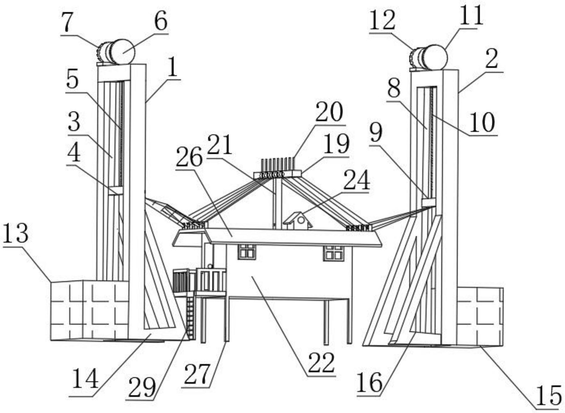 一种悬吊式空中建筑-专利