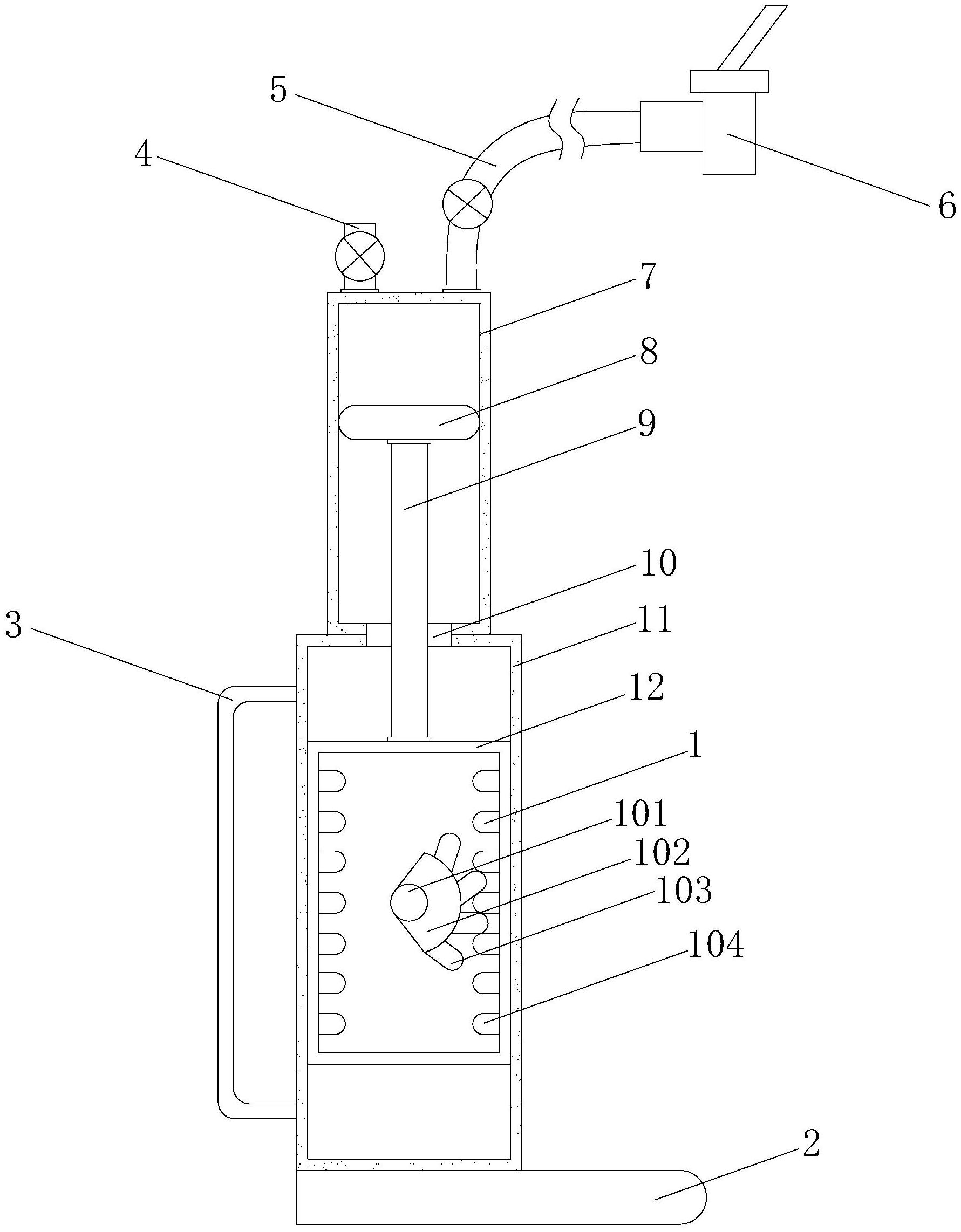 一种便携式多功能野外手动式充气泵-专利