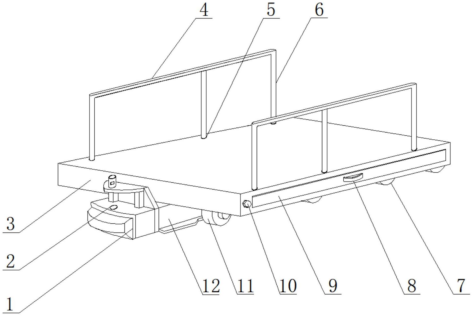 一种承重台面积可变的港口用平板车-专利