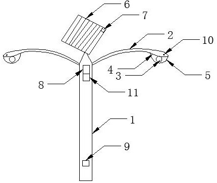 一种双向太阳能路灯-专利