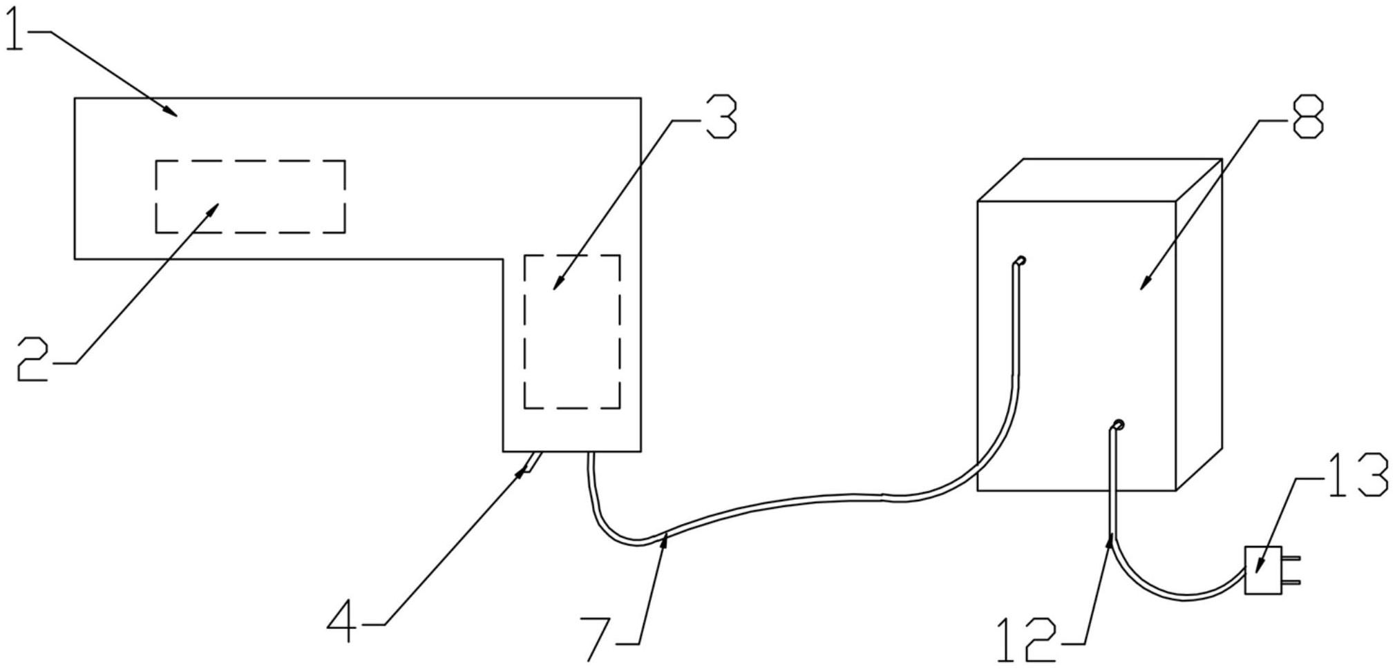 一种使用移动电源的分体式电动工具-专利