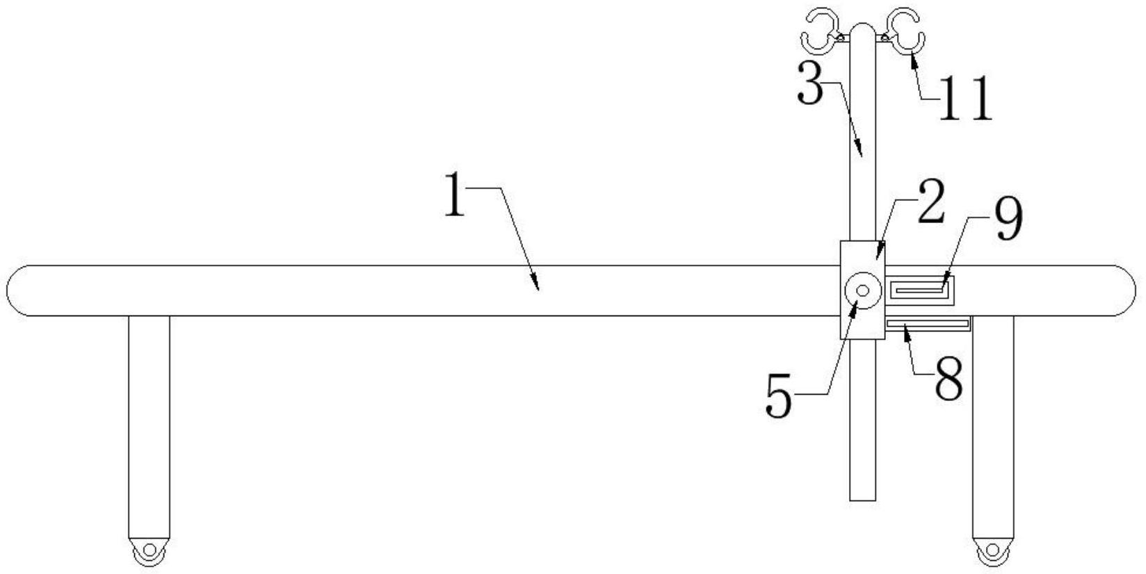 一種急救擔架床上的輸液架-專利