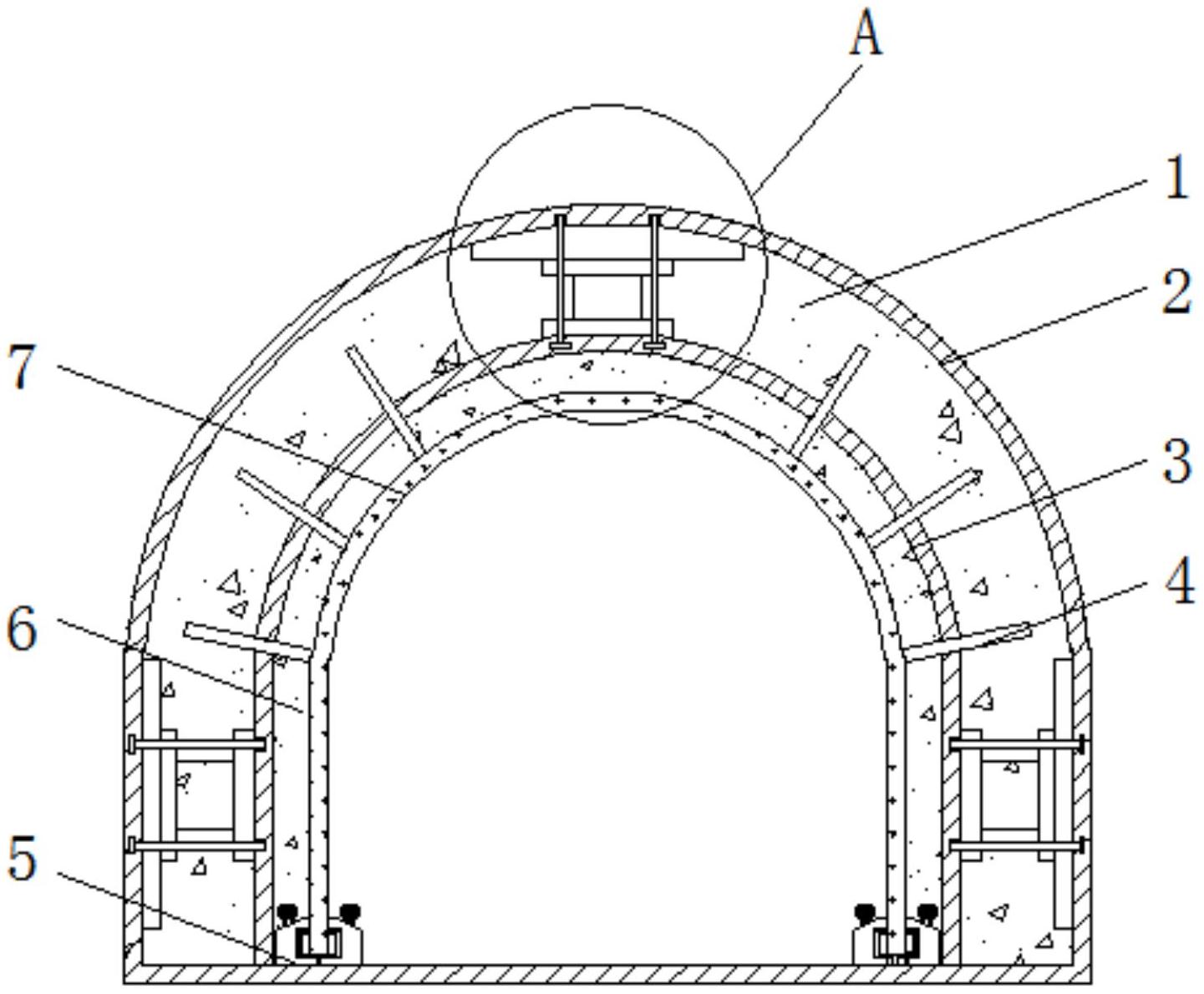 一种隧道内壁墙体支护结构-专利