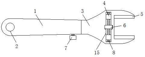 一種可調節受力部件長度的開口扳手-專利