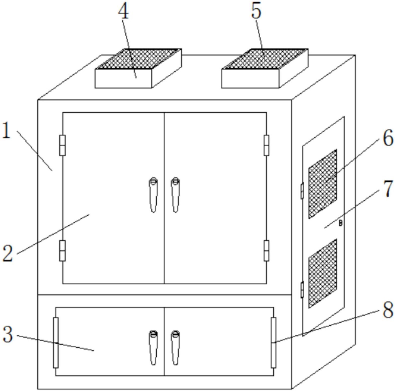 一种具有水冷功能的散热柜专利图