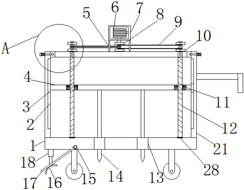 一种茶叶种植用机械打孔装置专利图