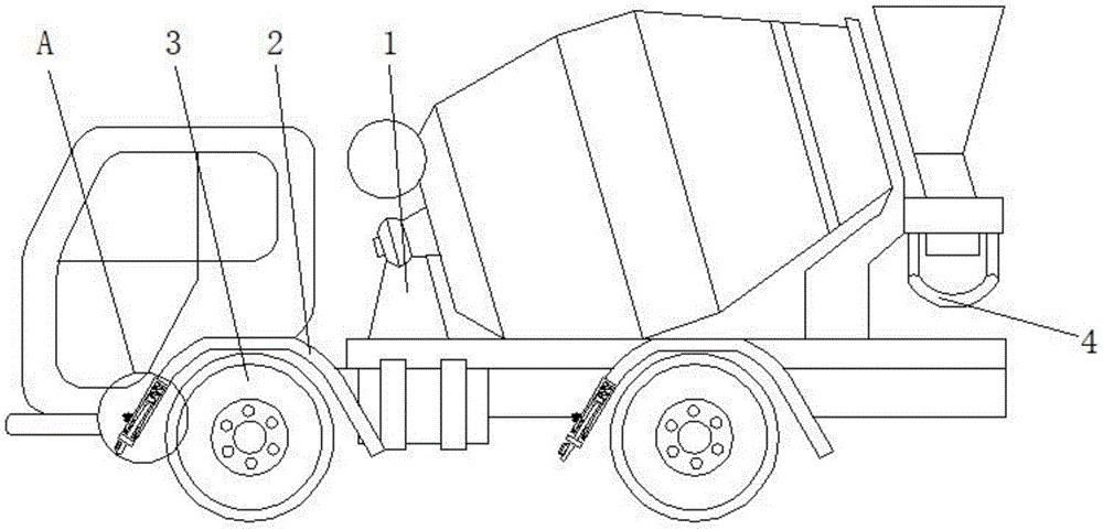 一种建筑工地用的混凝土搅拌运输车专利图