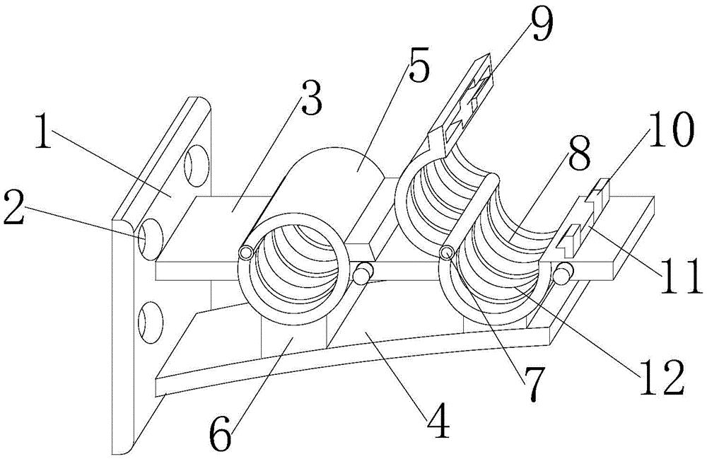 一种罗马杆挂钩加固结构专利图