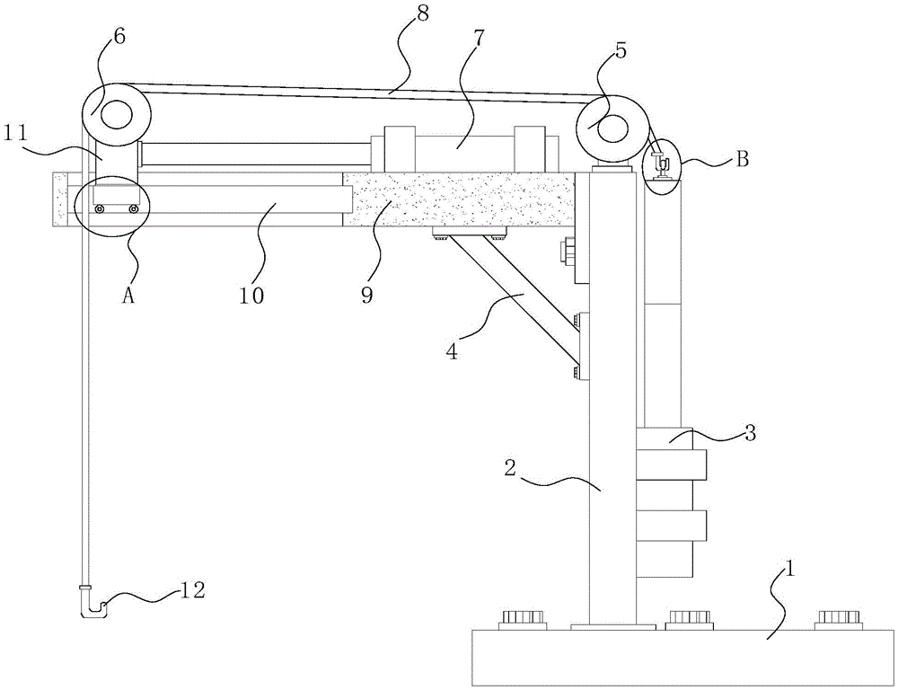 一种便于调节的机械设备起吊架专利图
