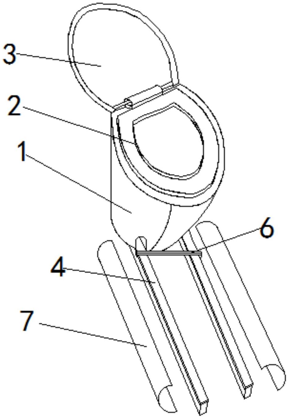 一种轨道式移动坐便器装置专利图