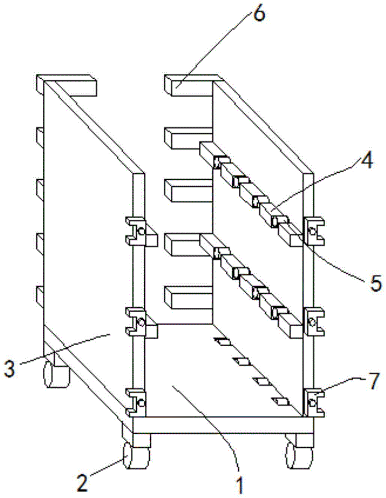 一种新型可移动的物流仓库用的放物架专利图