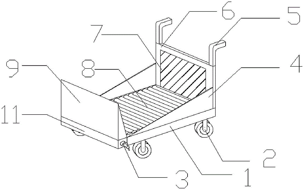 一种物流仓库用便于装货卸货的推车专利图