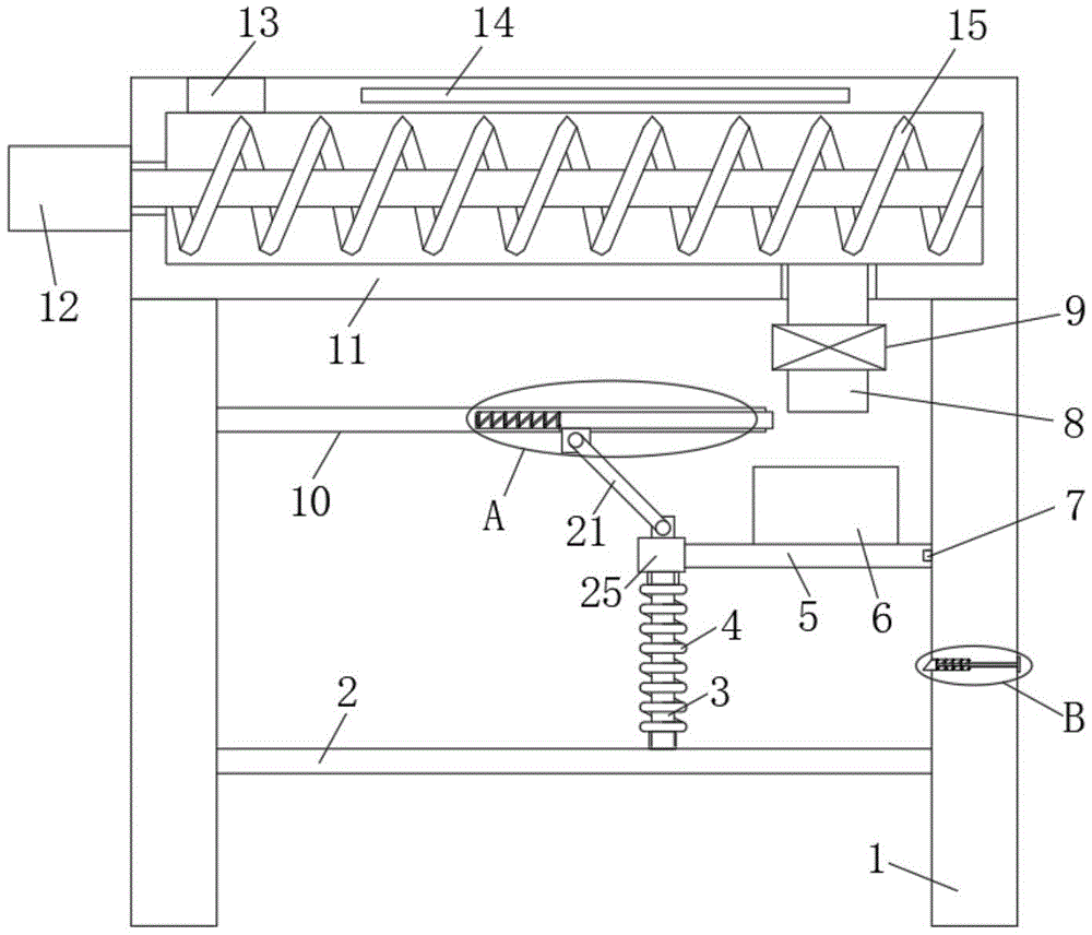 一种硅橡胶挤出生产用螺旋机专利图
