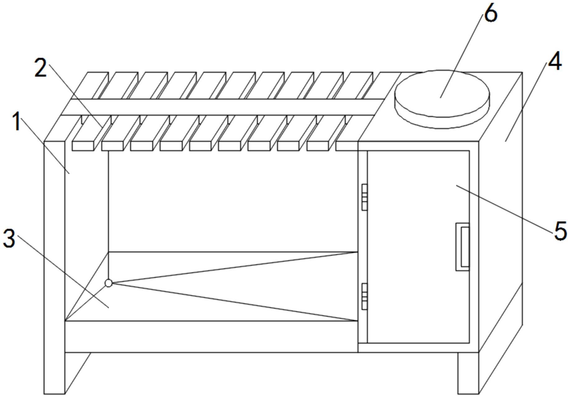 一种具有物理甩水的雨伞挂架专利图