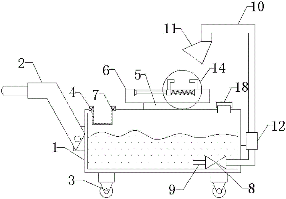 一种轴承加工用的散热喷水装置专利图