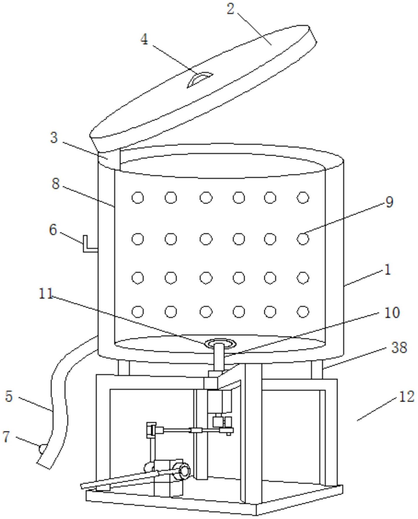 一种家用小型脚踏脱水装置专利图