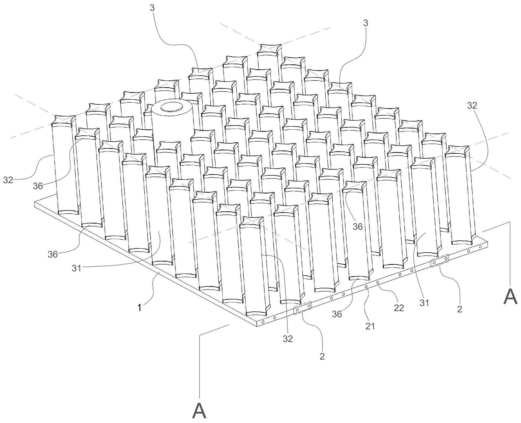 一种锂离子电池组的散热底部托架专利图