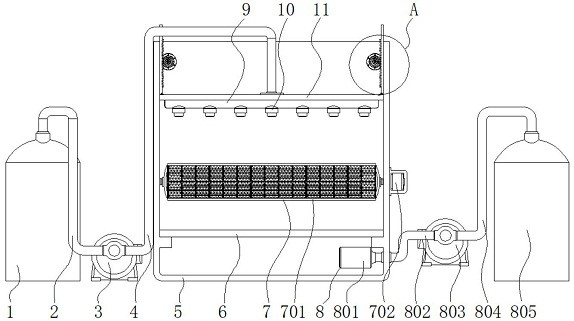 一种电池生产用单晶硅棒多级酸洗设备专利图