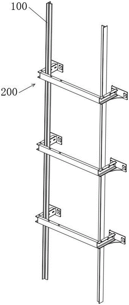 一种电梯铝合金井道机架专利图
