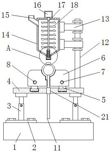 一种方便固定圆环起吊锚杆的锚杆安装简易装置专利图
