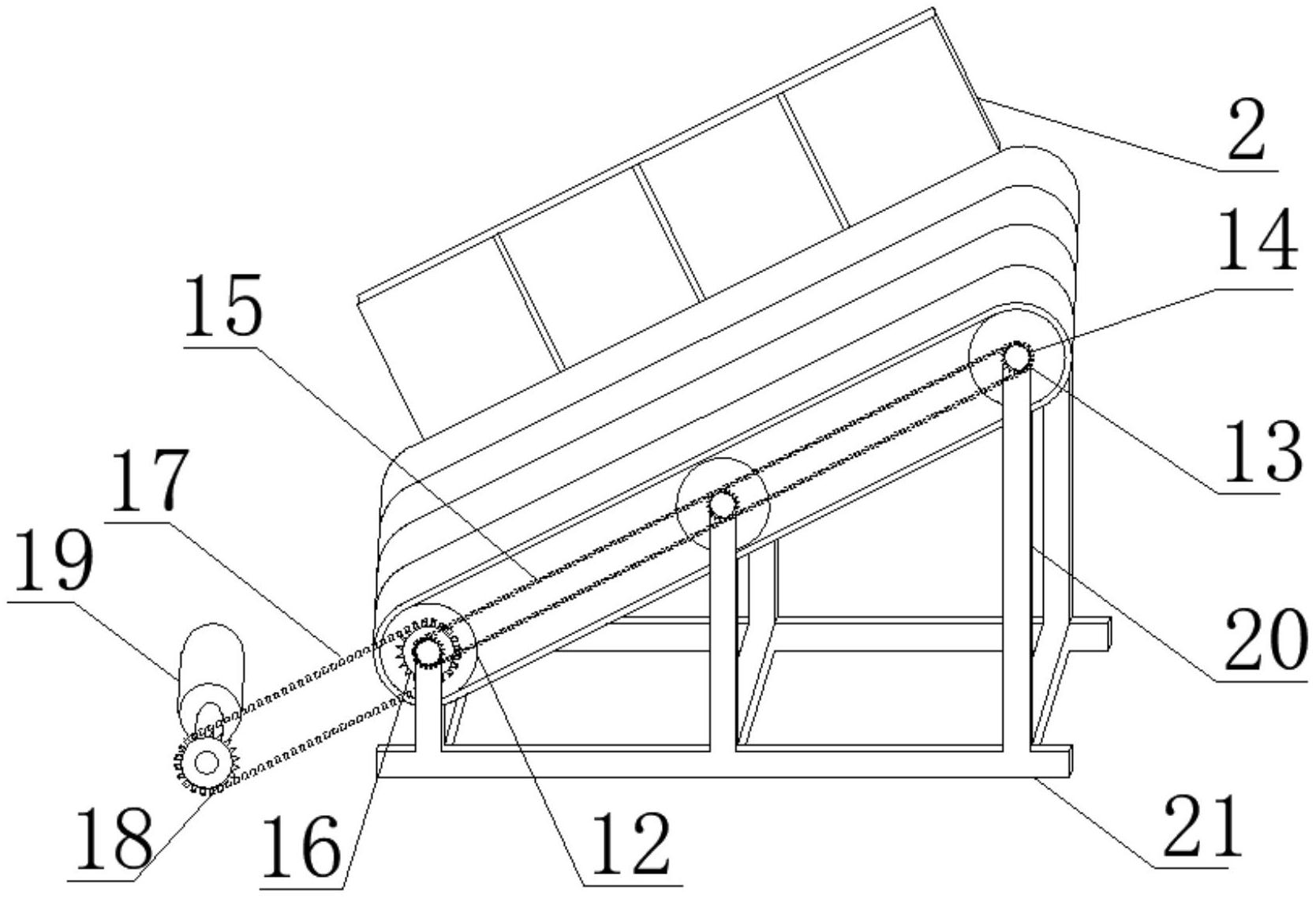 一种混凝土输料带防尘结构专利图