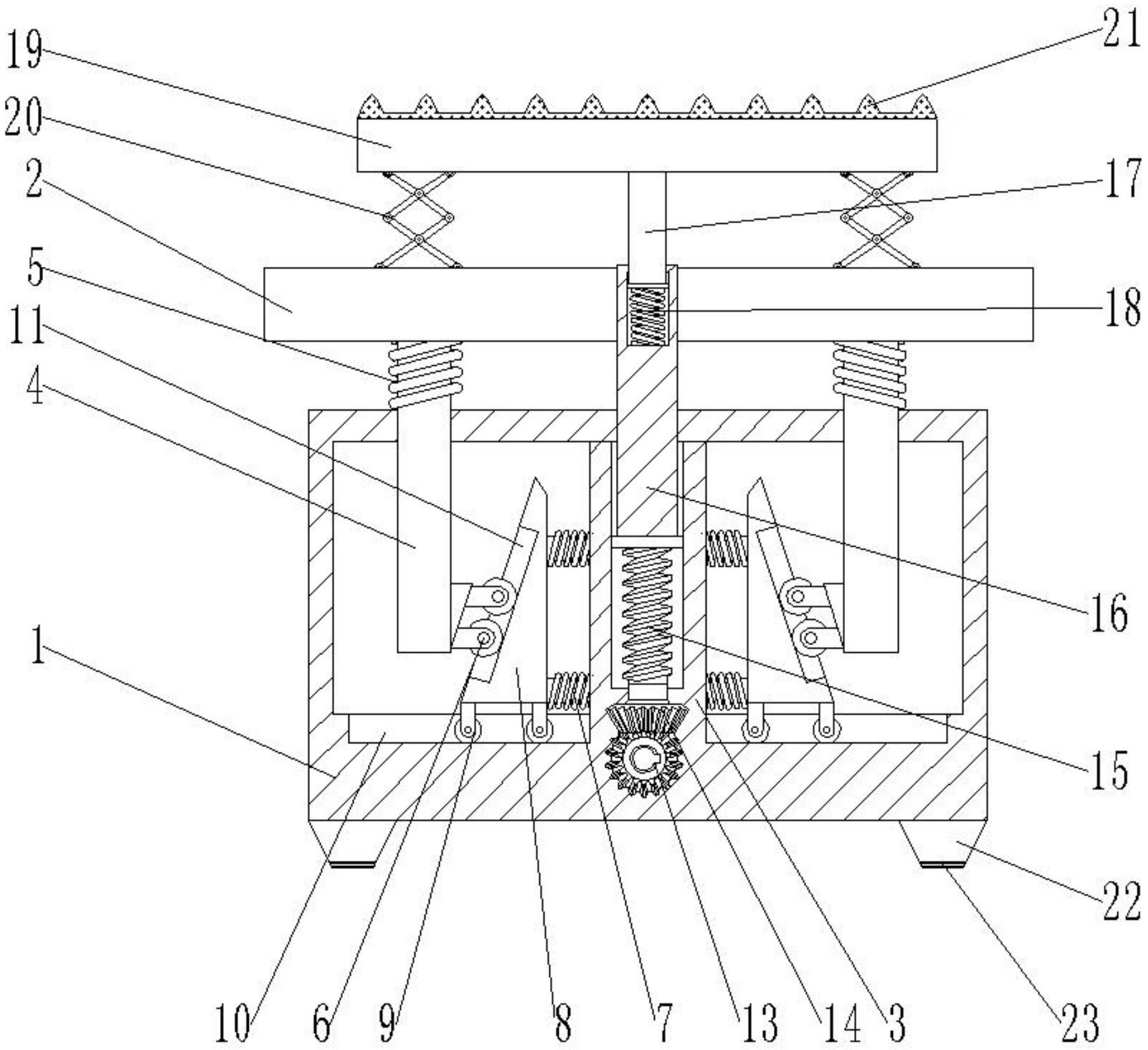 一种纺织机械用的支撑装置专利图