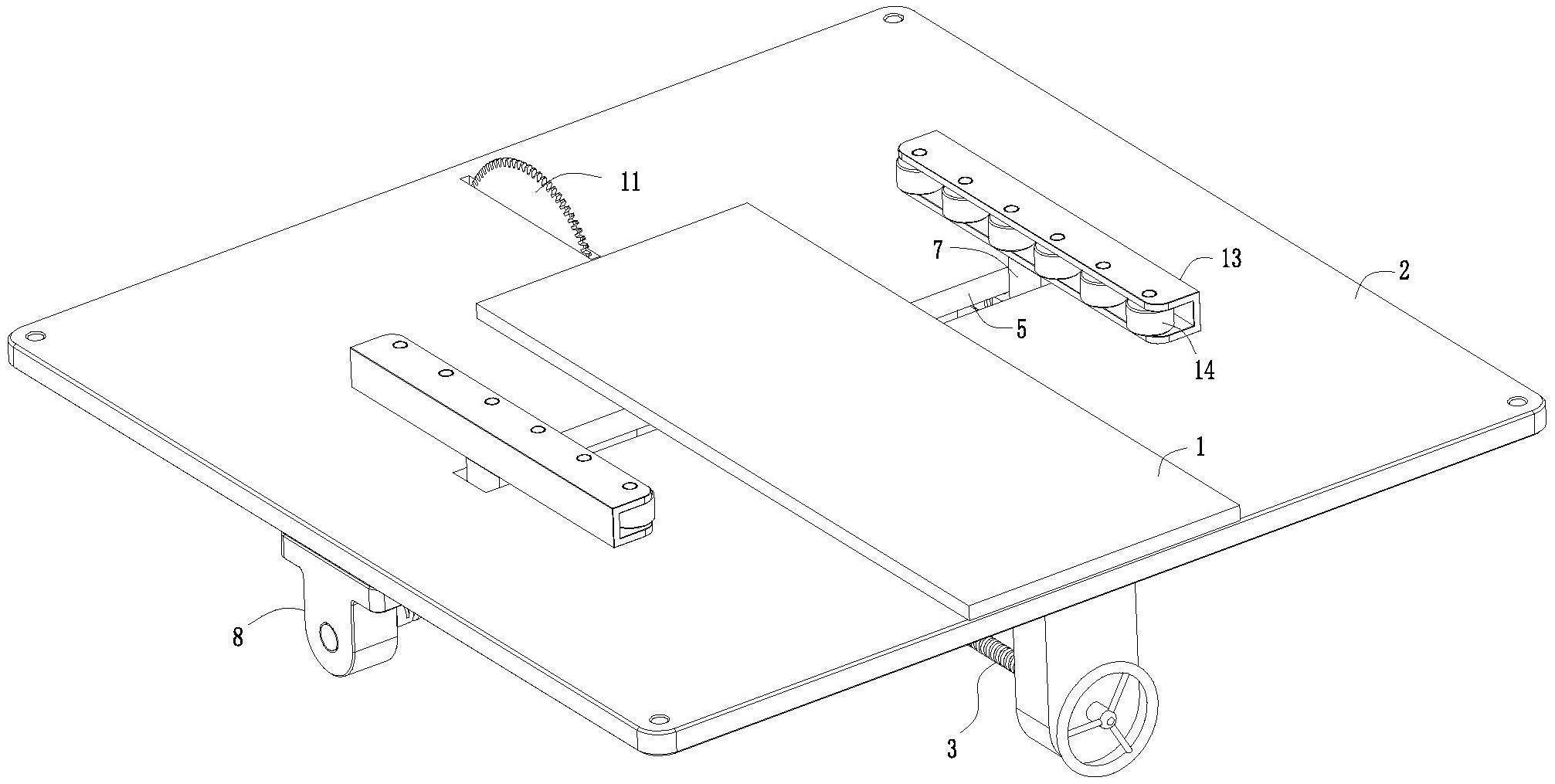 一种生产胶合板的切割设备组件专利图