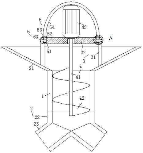 一种结晶釜的进料口防堵塞结构专利图