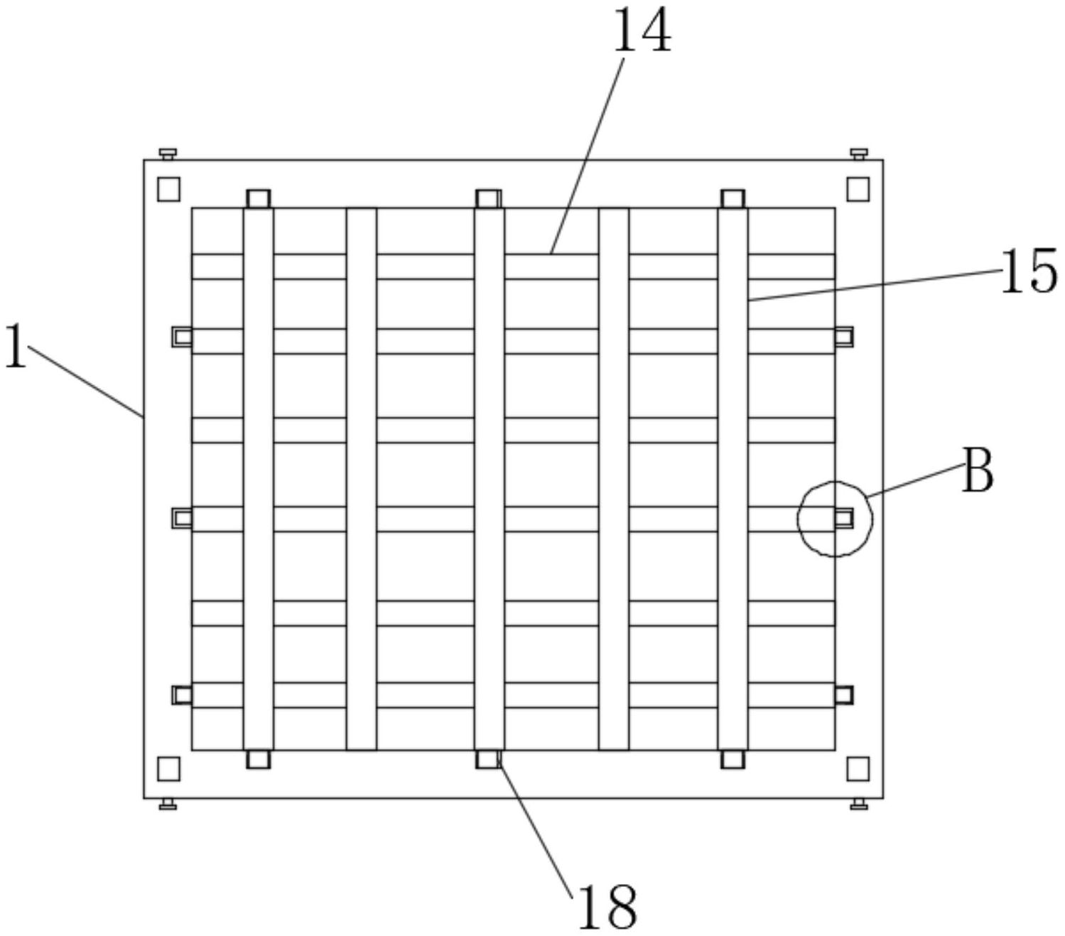 一种化工设备用简捷轻便型格栅结构专利图