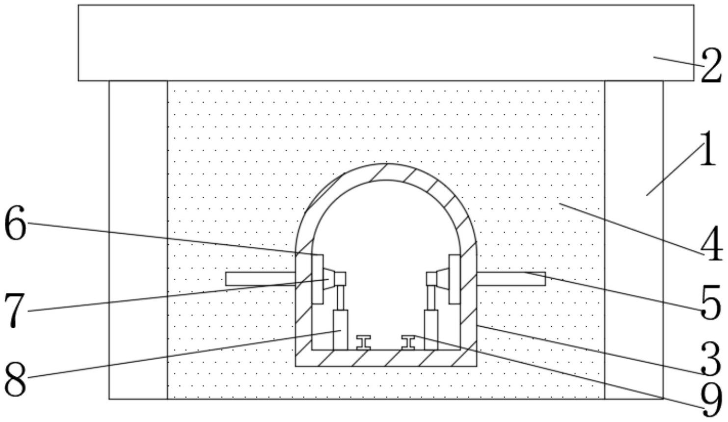 一种用于隧道上跨煤矿运输巷道的锚棒支护体系专利图