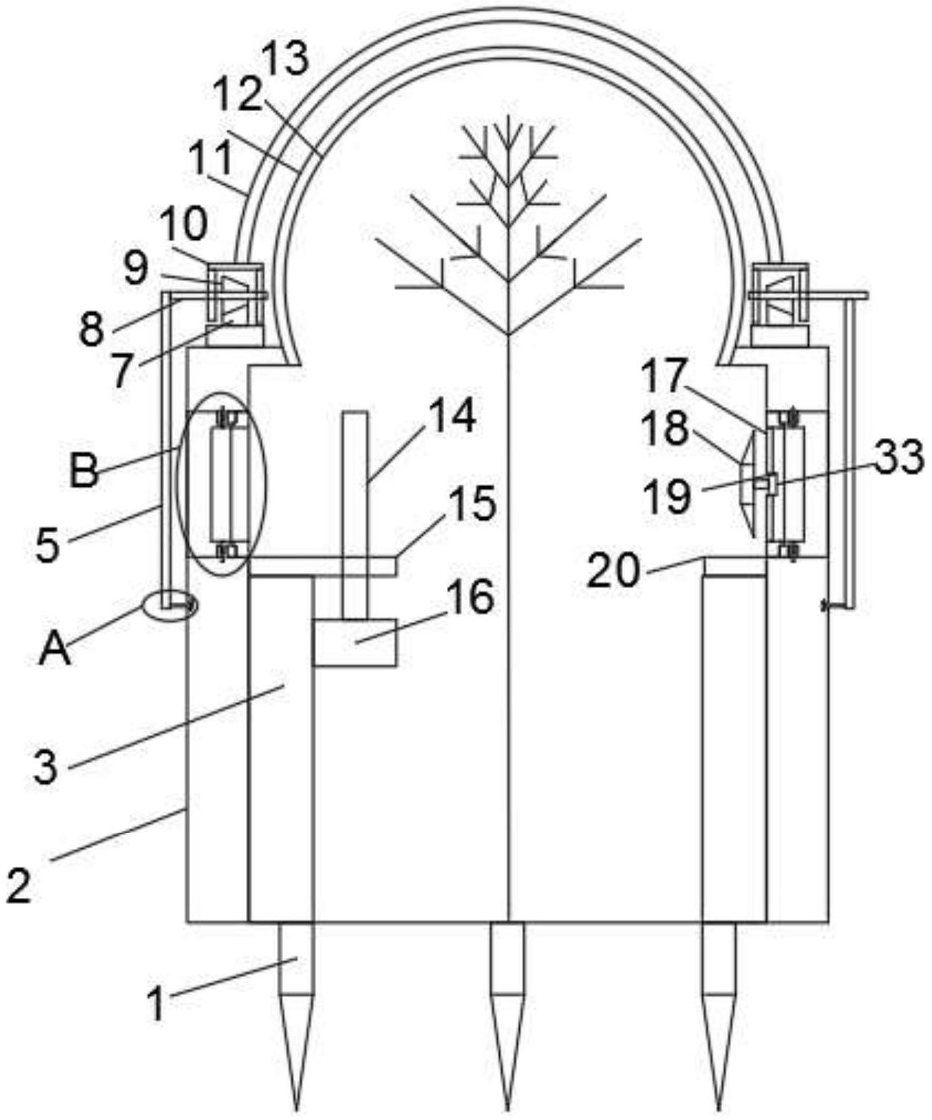 一种园林绿化树苗防护罩专利图