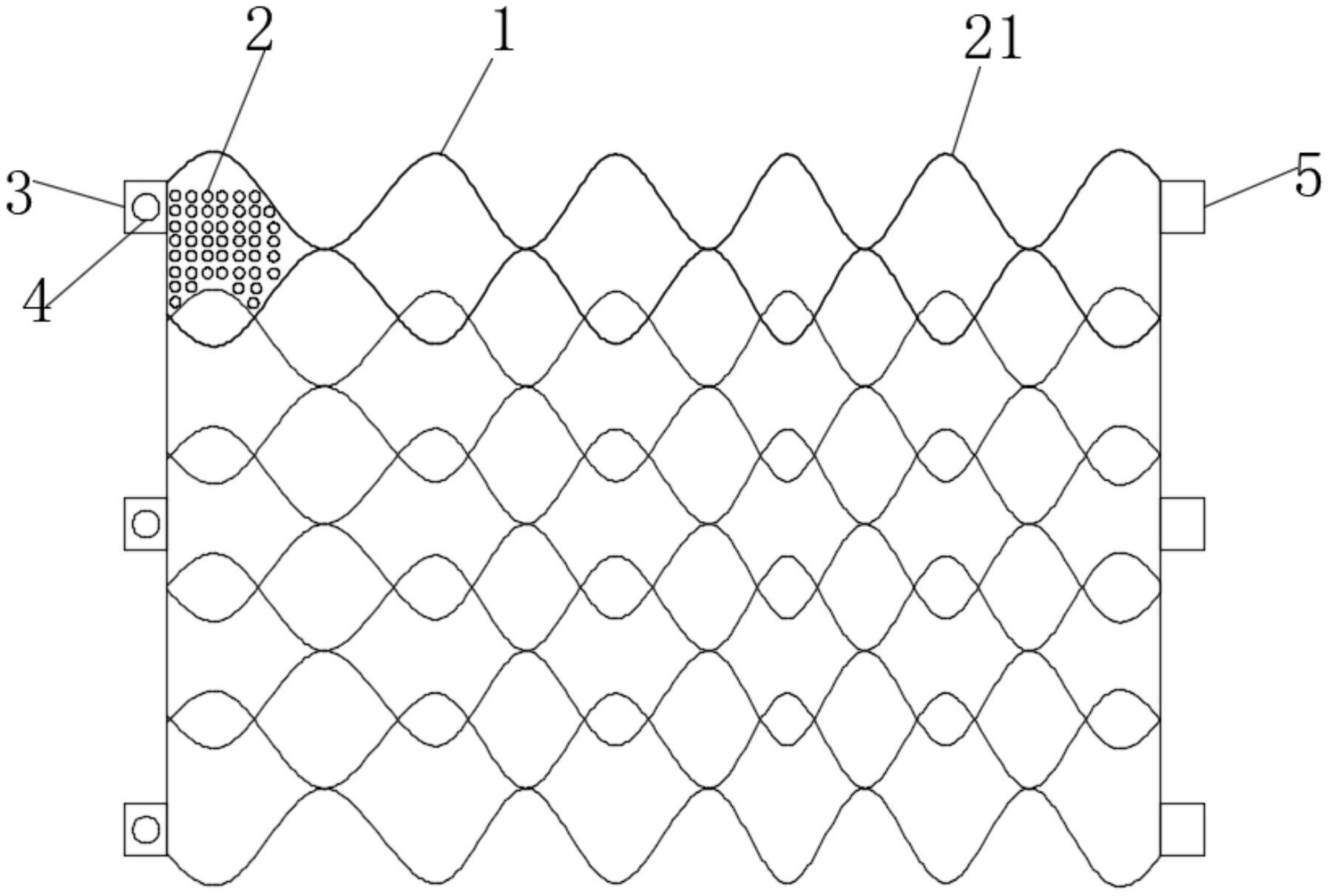 一种蜂巢式三维网状水利护坡网专利图