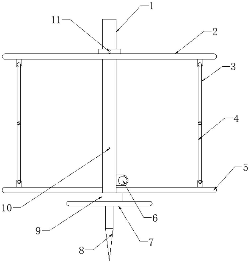 一种HDPE硅芯管折叠盘架专利图