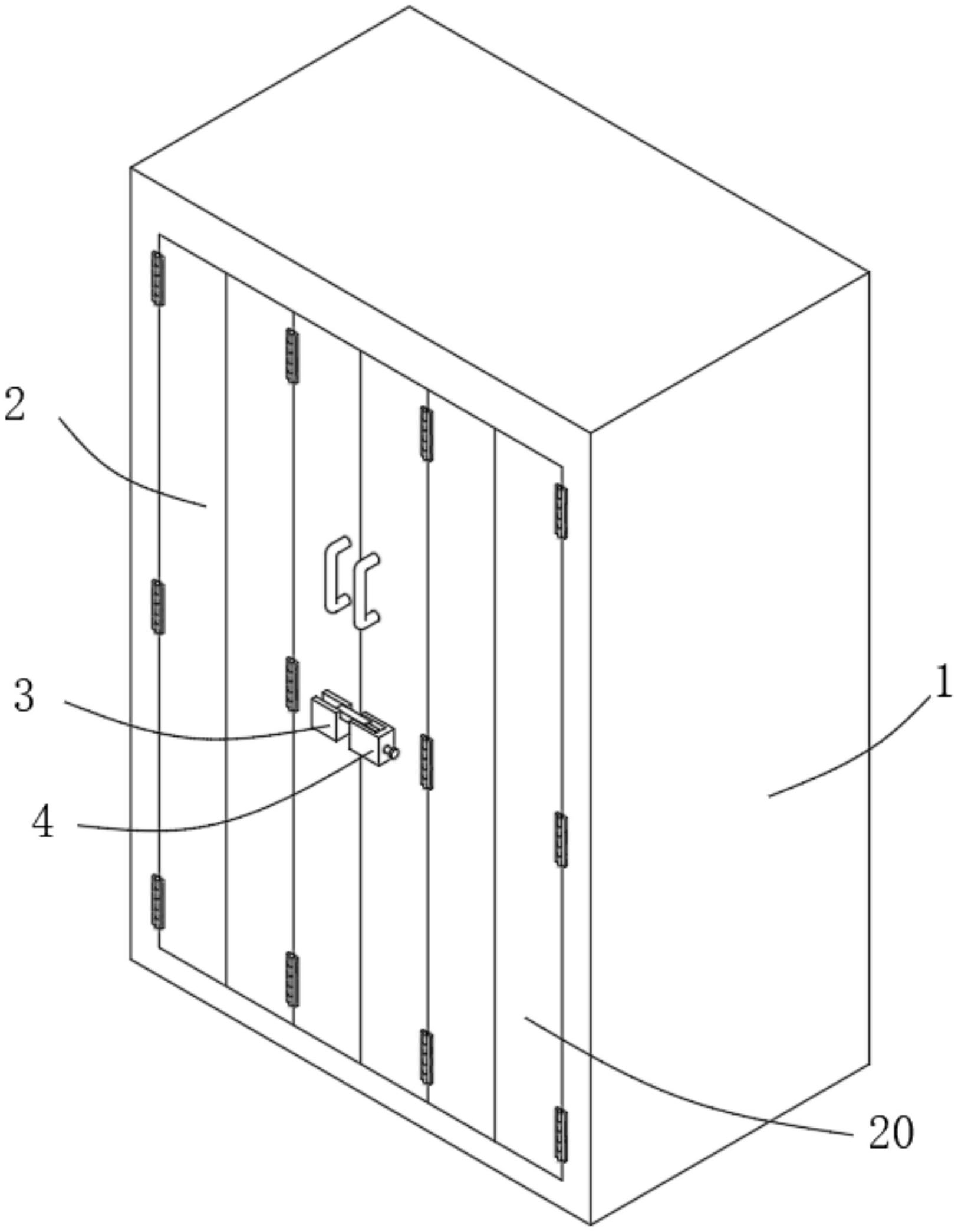 一种电力柜的折叠门结构专利图