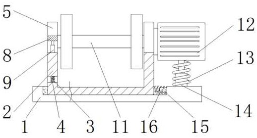 一种具有减震功能的路桥工程用卷扬机专利图