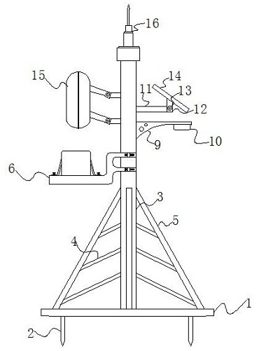 一种具有角度调节功能的防风型5G天线设备专利图片