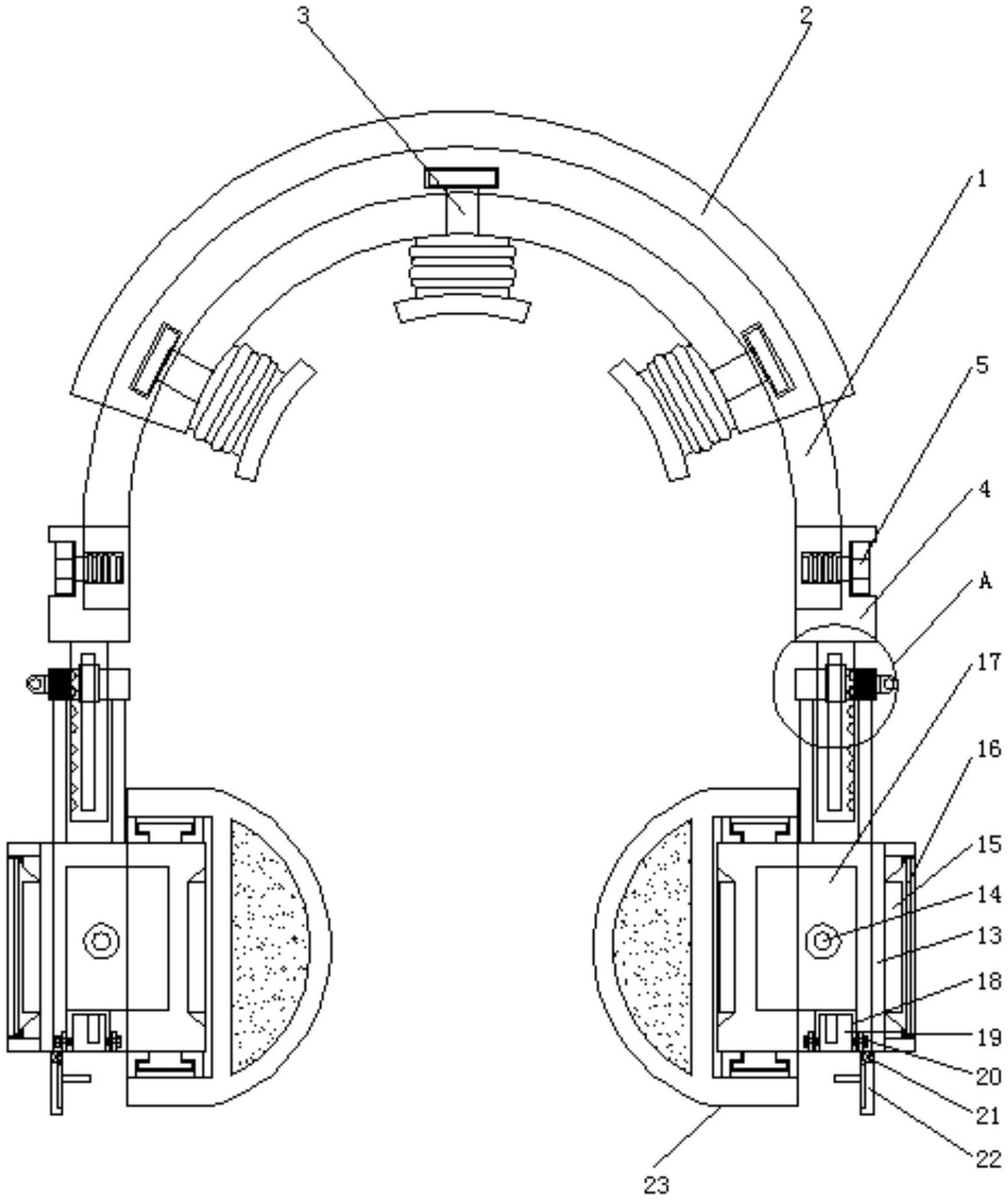 一种带移动电源和外放音响底座的蓝牙耳机专利图