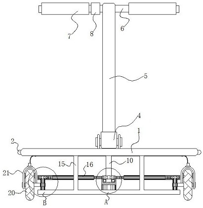 一种具有刹车机构的滑板车专利图