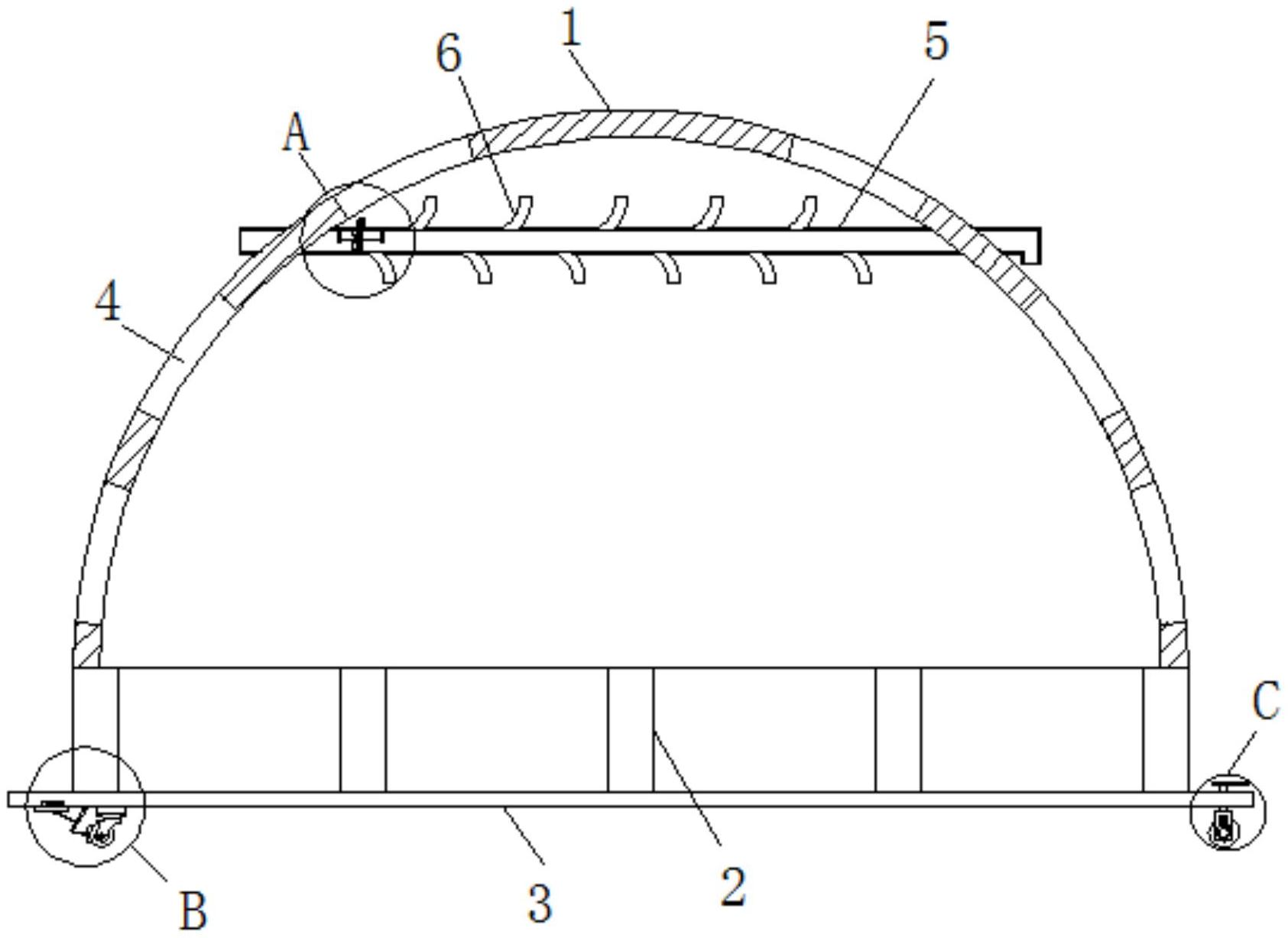 一种快速通风式膜结构建筑专利图