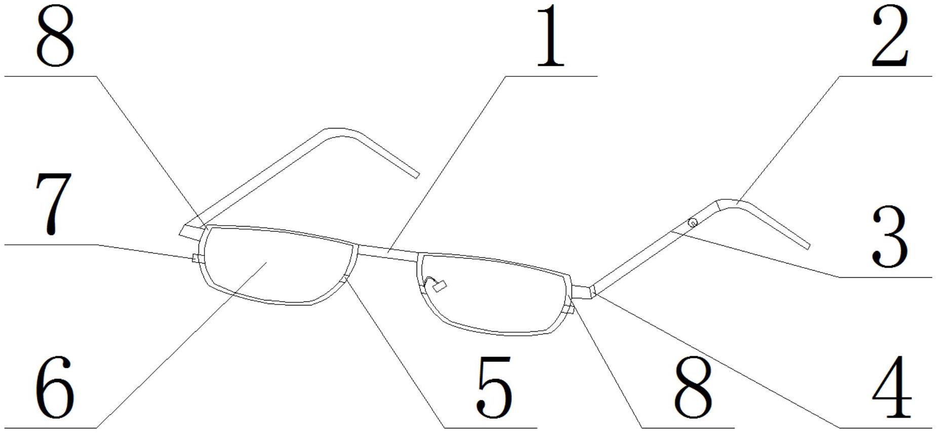 一种具有录音功能的眼镜专利图