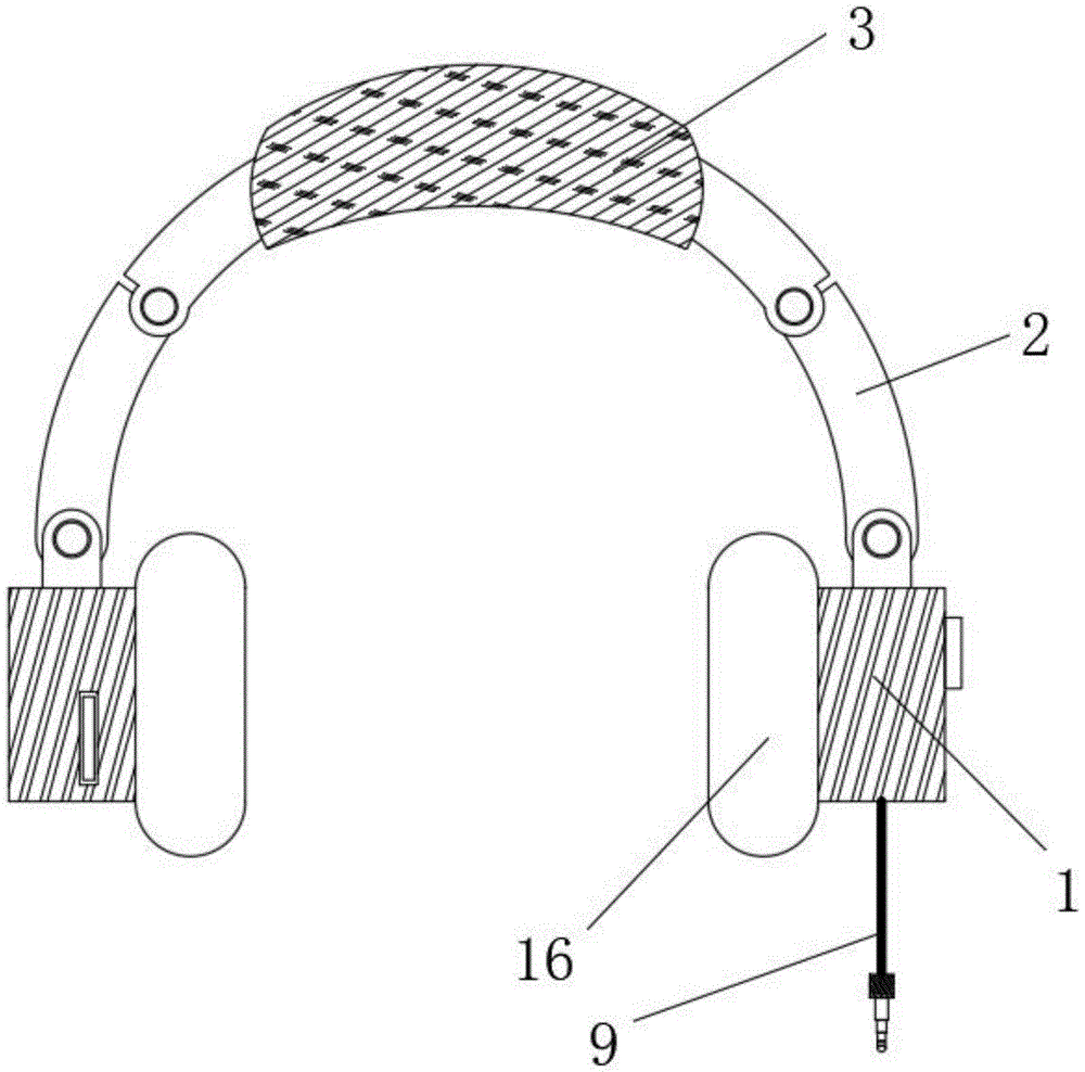 一种具有方便收线功能的耳机专利图