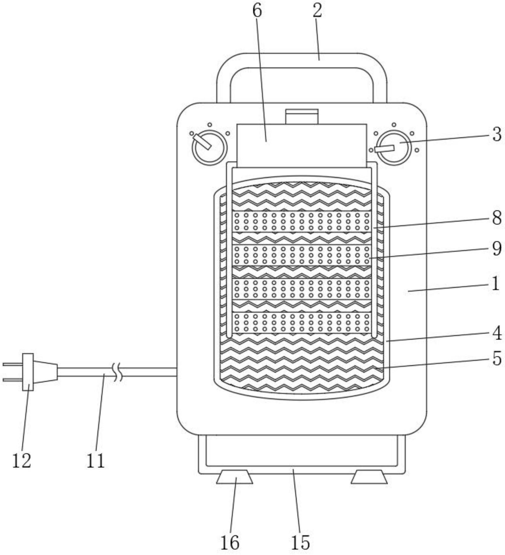 一种家用可调节式小型取暖装置专利图