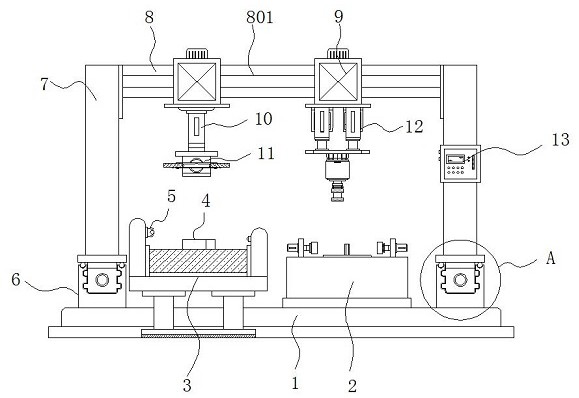 一种异形拐臂加工用可进行表面光滑度检测的打磨装置专利图